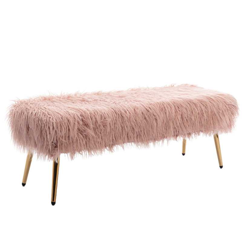 Banc rembourré Koeth, Rose