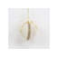 Mesh And Ribbon Christmas Ball Ornament - 4" - Gold - Set Of 6