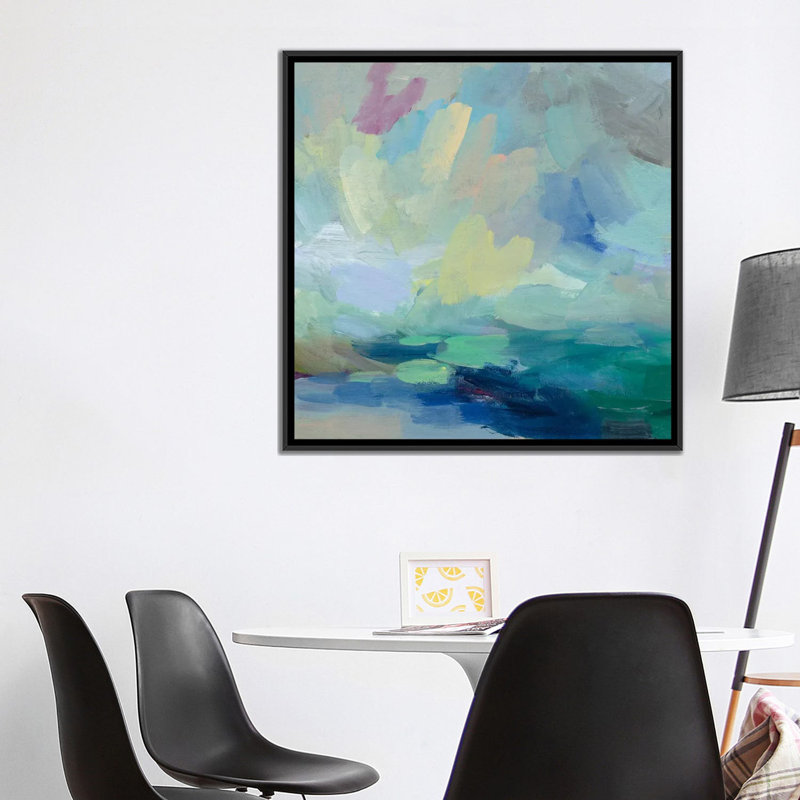 Orage, reproduction d’art sur toile tendue, H 18 po x l 18 po x P 1,5 po, Toile encadrée noire, Pas de tapis