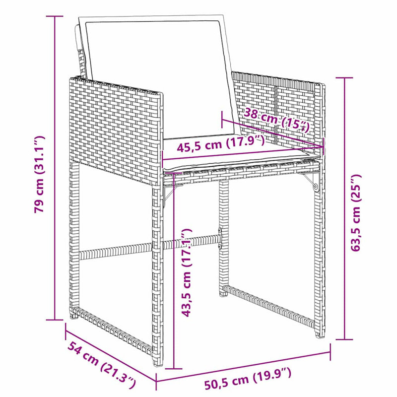 4 - Person Patio Dining Set with, Beige, Beige