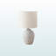 Lampe de table standard en métal et céramique ivoire Kaia, H 16,31 po x l 9,39 po x P 9,39 po