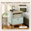 HOMCOM Modern Nightstand Set of 2 Bedside Table with Drawer Light Green