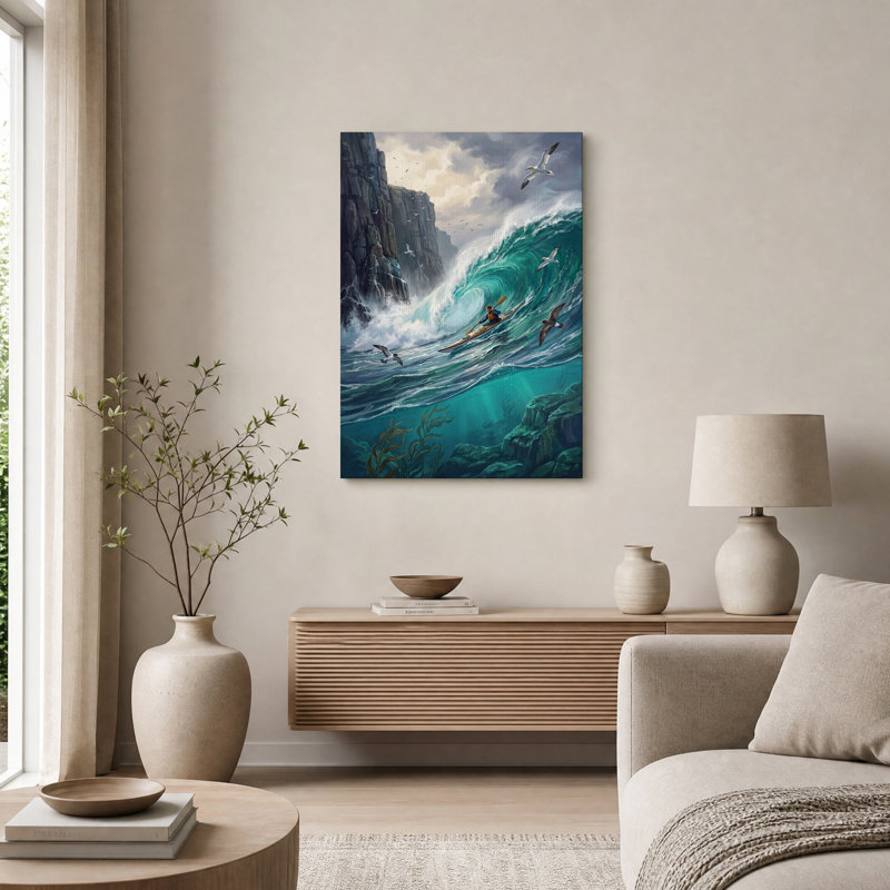 Art mural sur toile Kayaker, H 30 po x l 20 po