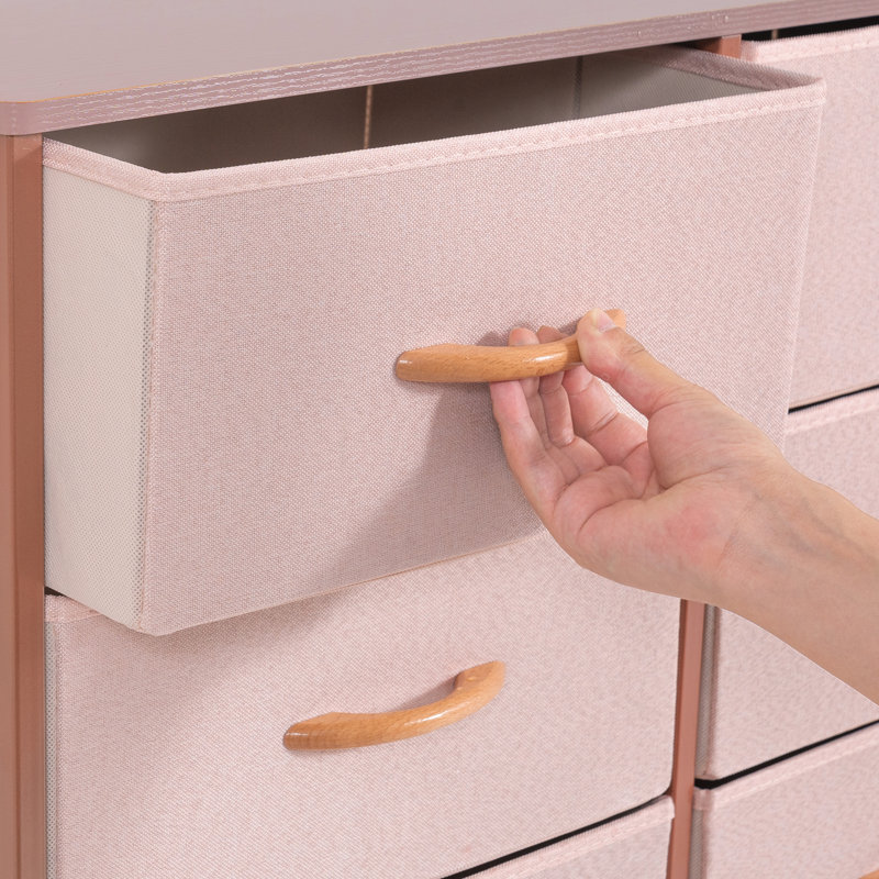 Commode 10 tiroirs Keayla, Rose