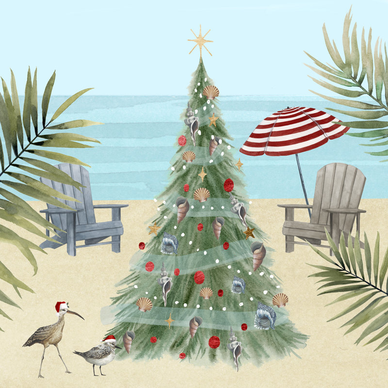 «Dunadry Merry Coastal Christmas II on Canvas» par Grace Popp, H 36 po x l 36 po