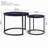 Set 2 Coffee Table Nesting Circular Round And Marble Pattern Wooden Tables, Living Room Bedroom Apartment Simple Nightstand-2094064053-2094064056-2094064060
