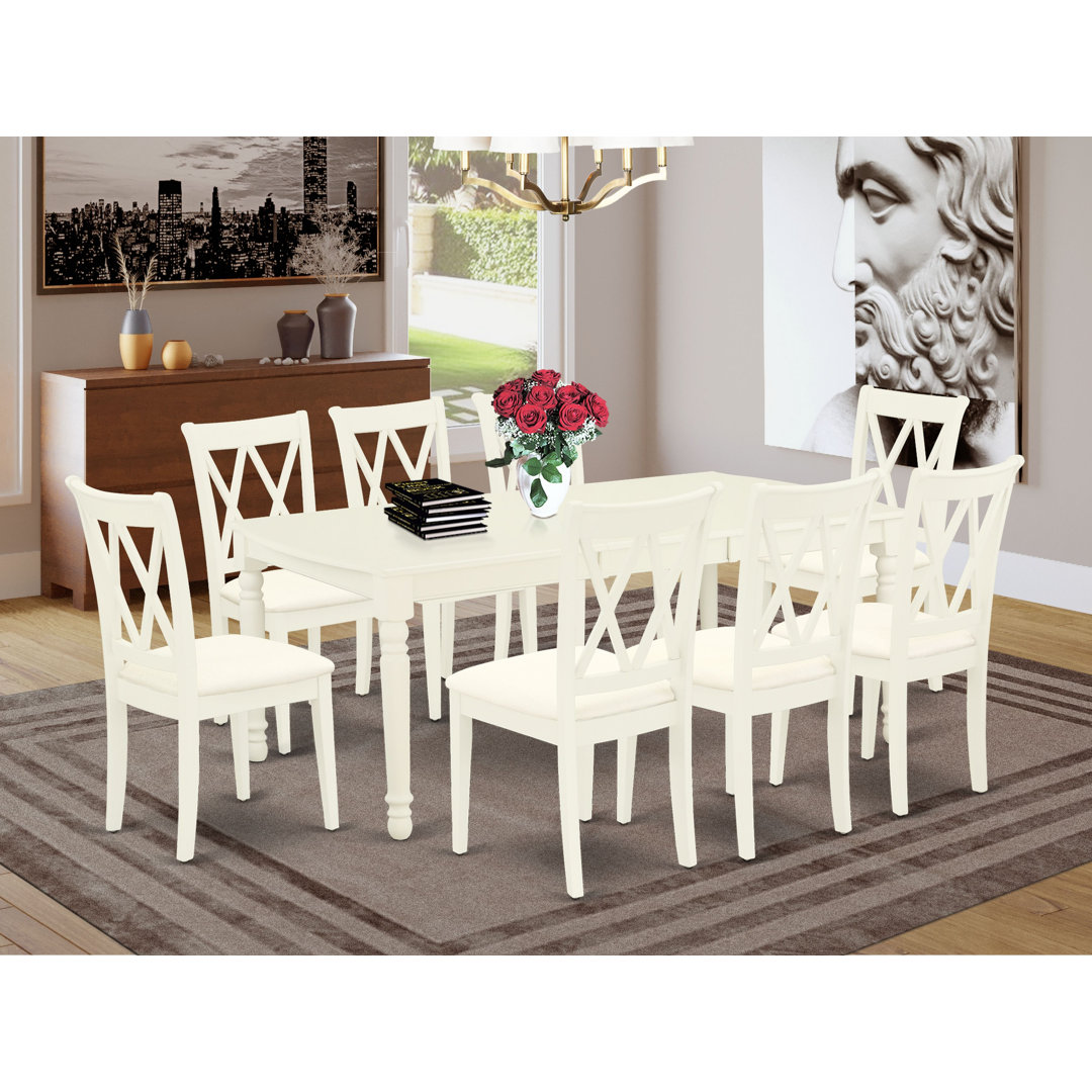 Boxvale Extendable Solid Wood Dining Set Winston Porter 