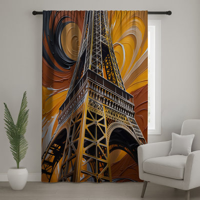 Rideaux de fenêtre Eiffel, voilages et rideaux occultant - 1 panneau