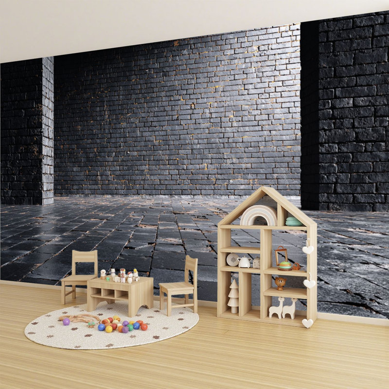 Papier peint adhésif mural Bricks Peel and Stick, L 96 po x l 69 po
