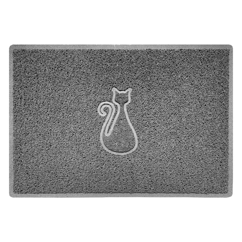 Non-Slip No Pattern Doormat, Grey, 1.2cm H x 60cm W x 90cm L
