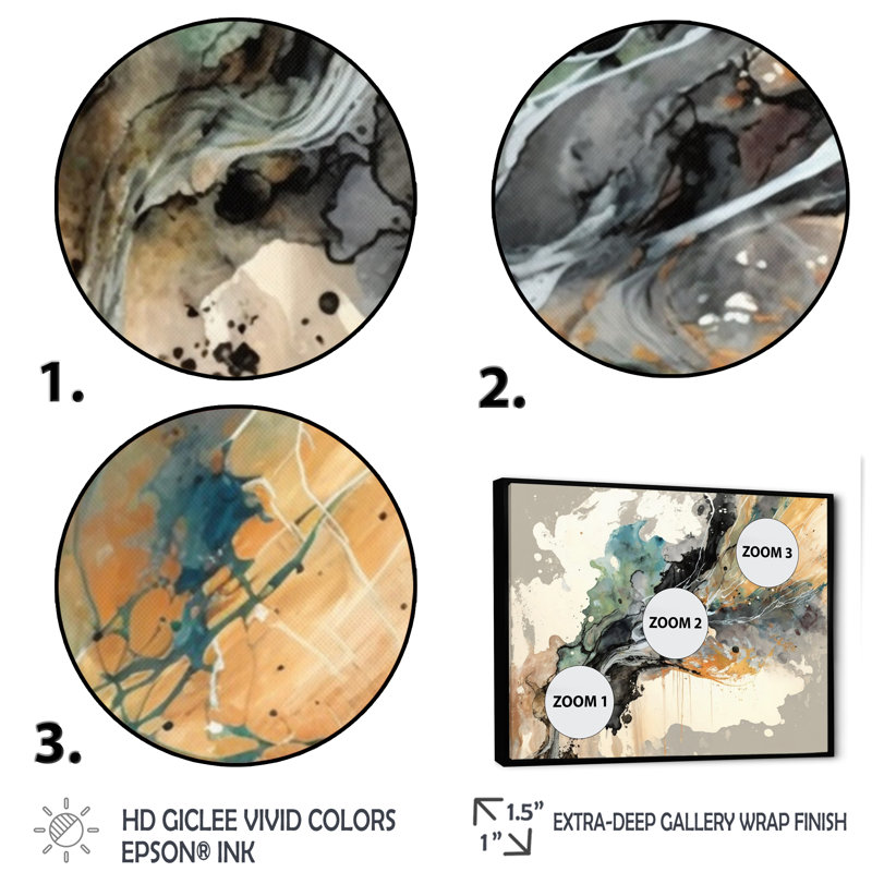 «Jazz Rhythms in Shades of Grey IV», reproduction sur toile, H 30 po x l 40 po x P 1,5 po, Cadre flottant noir