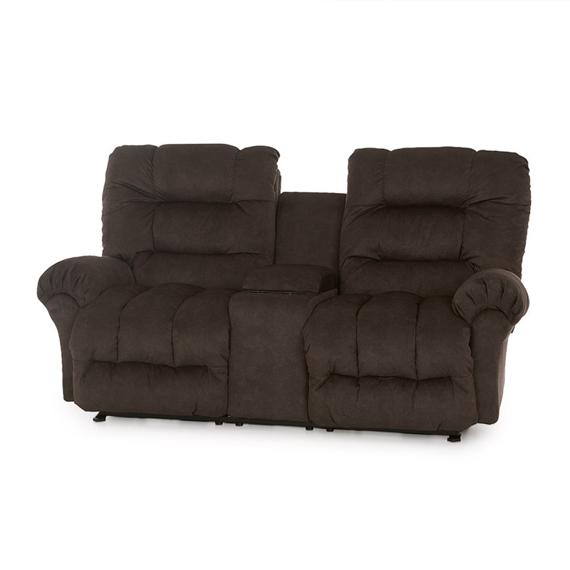 Upholstered 73.5'' Reclining Loveseat, Ash