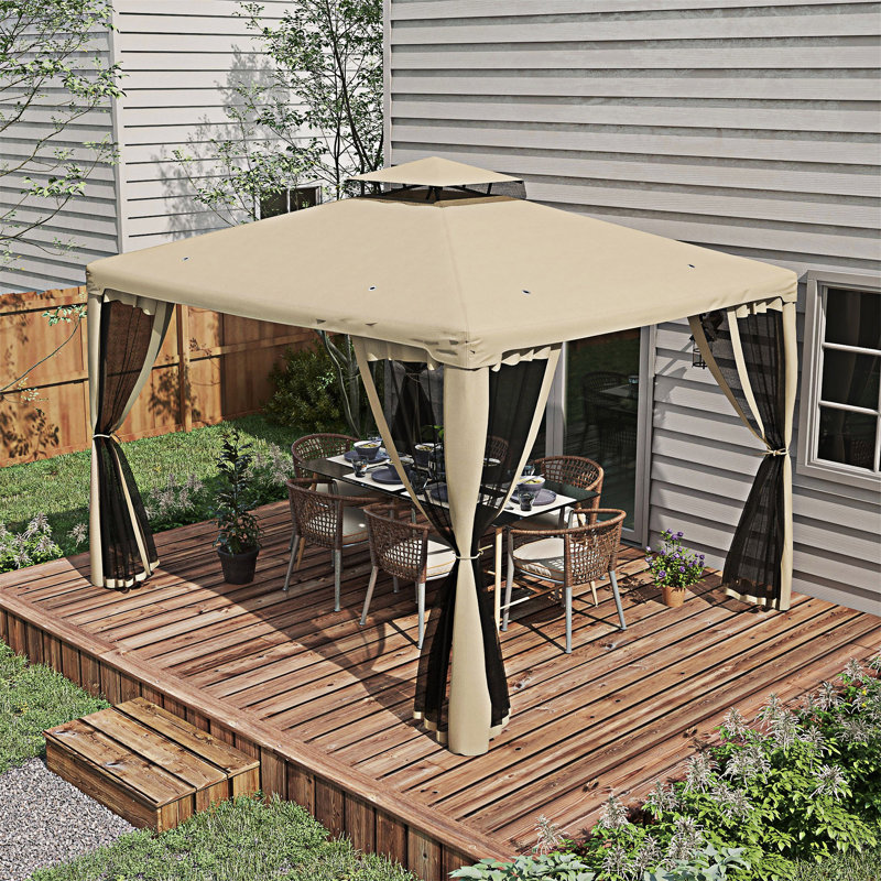 Outdoor Canopy Shelter With Roof And Netting