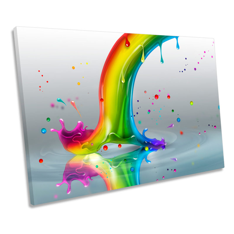 End Of The Rainbow Splash - Wrapped Canvas Print, 30.5cm H x 45.7cm W x 2cm D