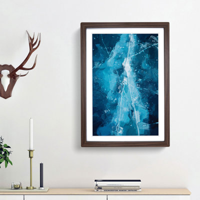 The Cracked Ice in Abstract - Picture Frame Graphic Art Print