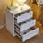 3-drawer Nightstand, 21.7'' W Nightstand, Bedside Table With Storage Drawers, Handleless End Side Table And Safe Round Corner Design For Bedroom, Living Room,dressing Room-1029674537
