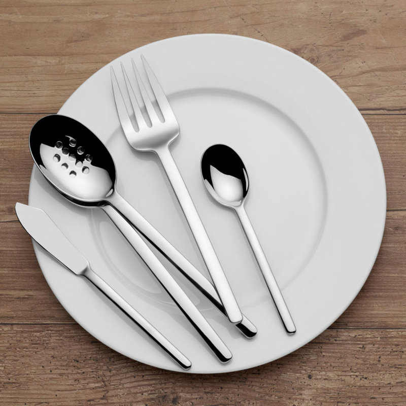 Zena 45-Piece Stainless Steel Flatware Set, Service For 8