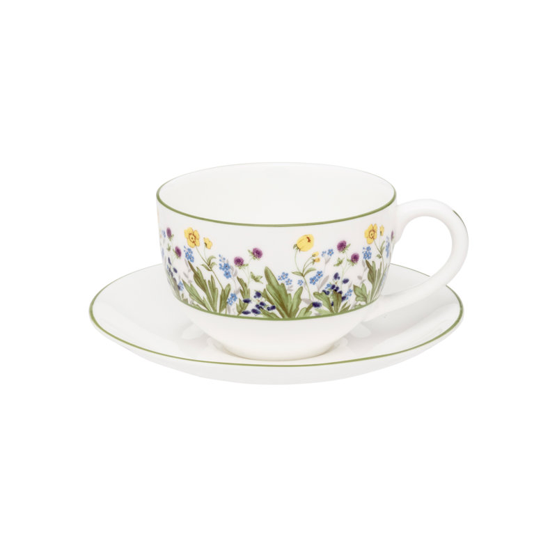 Tasse et soucoupe en porcelaine tendre faite à la main Highgrove