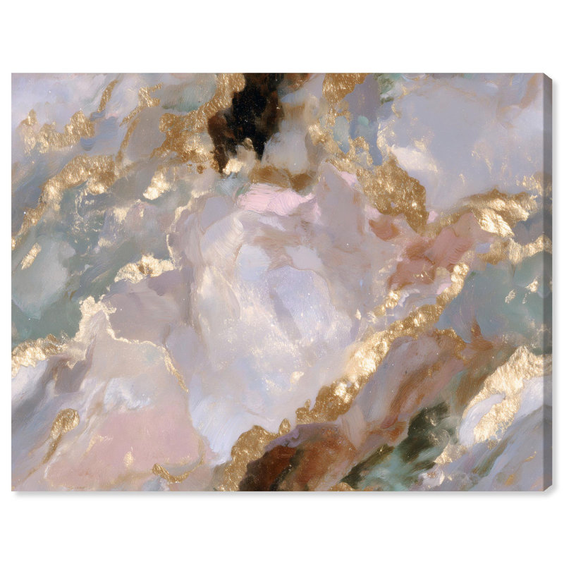 Reproduction sur toile marbrée de Geode par Art Remedy, H 16 po x l 20 po, Toile tendue avec châssis