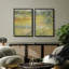 Sunlit Meadow Impressionist Style Nature Wall Decor 2 pièces, impression encadrée-445653552-445653555