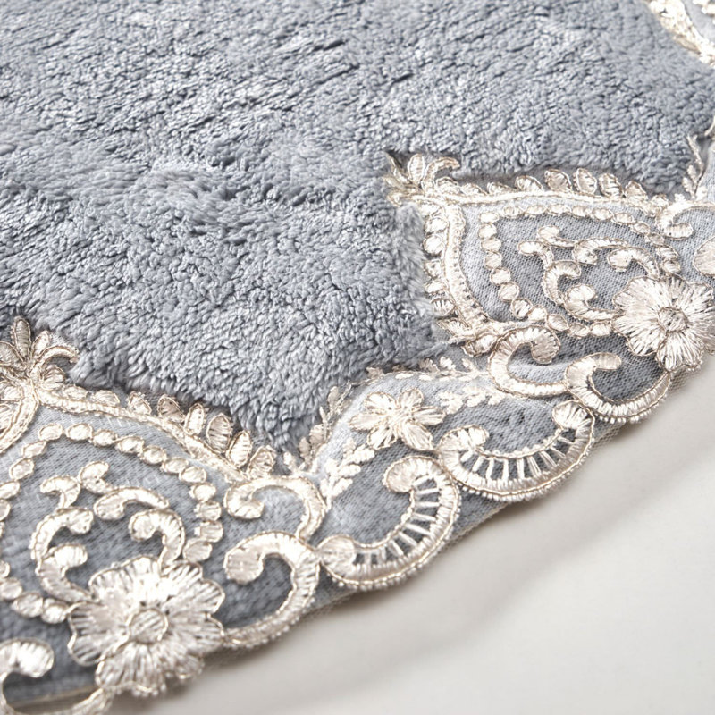 Ensemble de 2 tapis de bain Melcher, gris