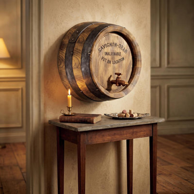 French Wine Barrel Wall Sculpture