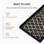 Tapis de démarrage écologique en caoutchouc noir et ivoire 14 po x 46 po avec rebords surélevés pour chaussures boueuses, outils de jardinage et accessoires pour animaux - intérieur / extérieur-1485295360-1560524768