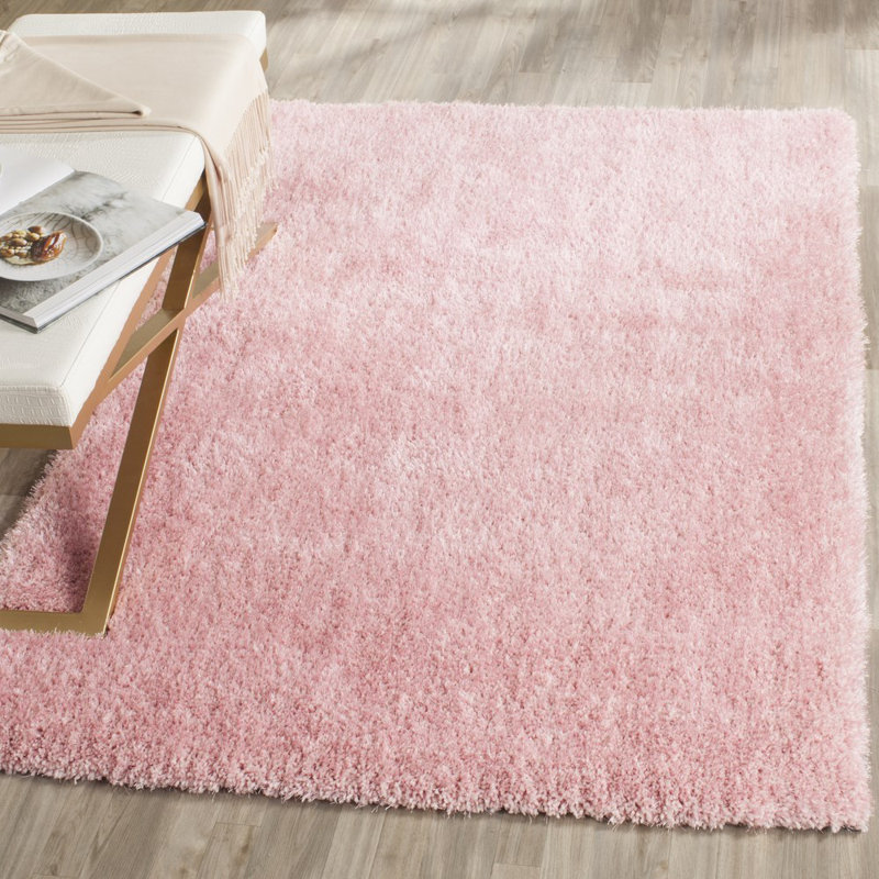 Tapis rose touffeté à la main Winnett, Rectangle 4 pi x 6 pi