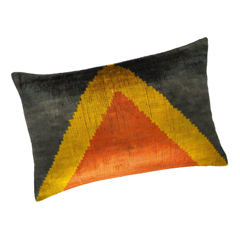  Housse de coussin en soie Ikat