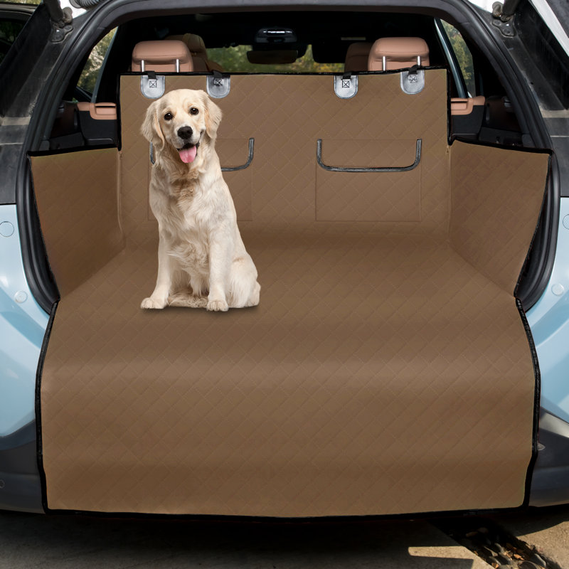 Tapis de siège imperméable pour caravane berline imperméable pour chien, Brun, L 65 po x P 72 po x H 22 po