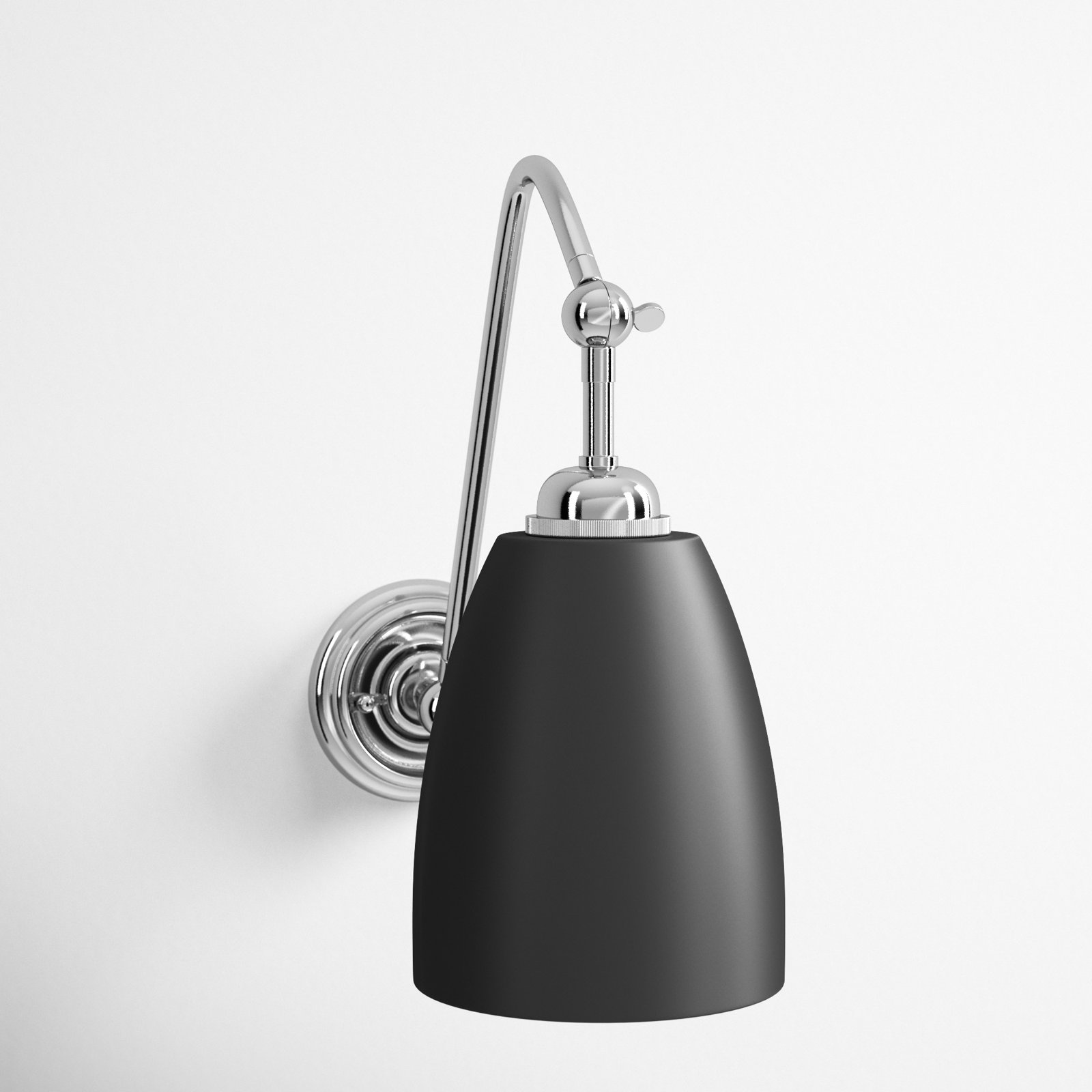 Darian Single Light Dimmable Swing Arm Sconce, Polished Nickel