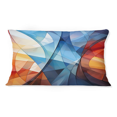Coussin bleu bleu, brun, fractal et énergie moderne