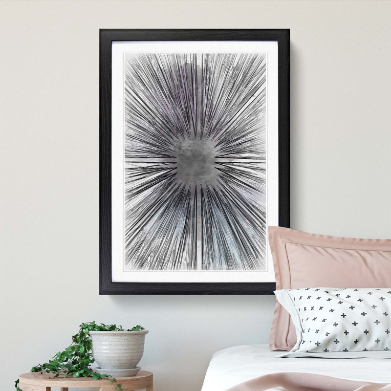 Lost in Space in Abstract - Picture Frame Graphic Art Print, Black, 91cm H x 60cm W x 2cm D