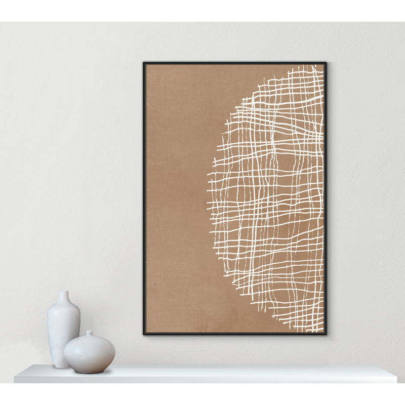 «Basketweave Basket Weave Circle I Print» par Tom Reeves, Noir, H 61,5 po x l 41,5 po