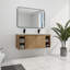 Meuble-lavabo mural 48 po avec lavabo double, charnière de porte à fermeture en douceur
