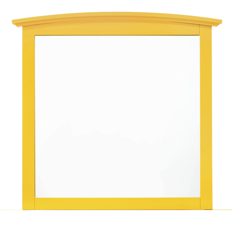 Miroir avec cadre jaune pour une utilisation quotidienne, Jaune