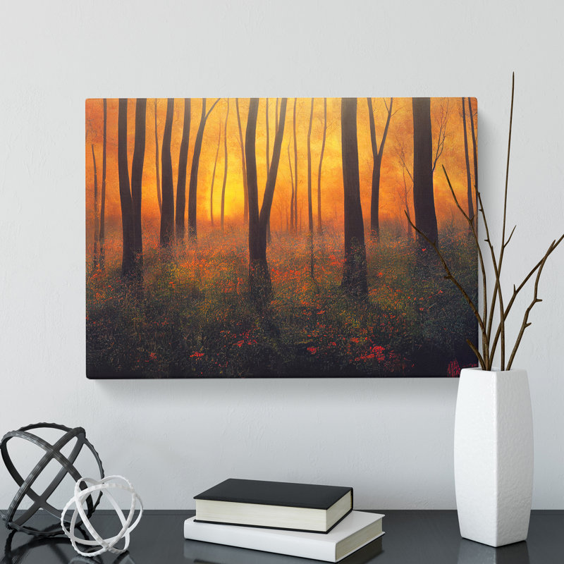 Spring Forest Sunrise Vol.3 - Wrapped Canvas, 35cm H x 50cm W x 3cm D