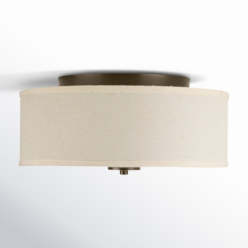 Chantey Linen Flush Mount, Antique Bronze