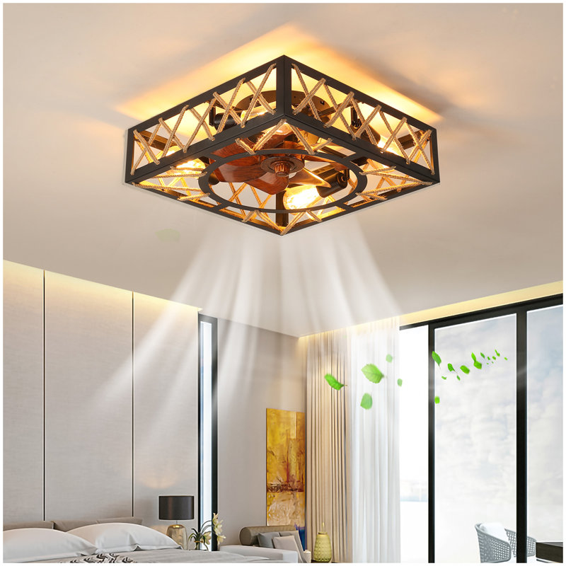 Ventilateur de plafond rustique et télécommande Farmhouse