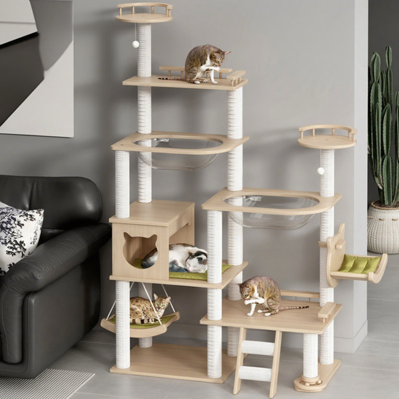 7-Tiers Cat Tree with Cat Condons,Perch,Scratching Posts