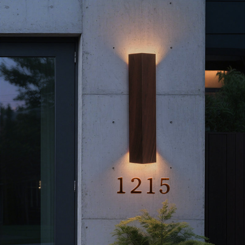 Rustic Walnut Dimmable Led Wall Light