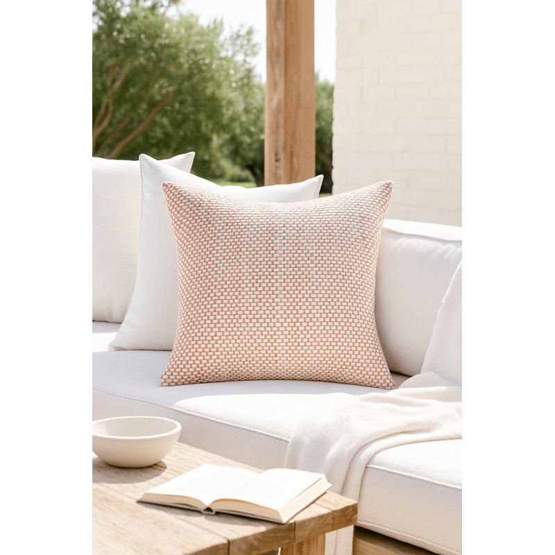 Outdoor Living Pillow Cover, Pink, Square 24", Pillow Cover Only - No Insert