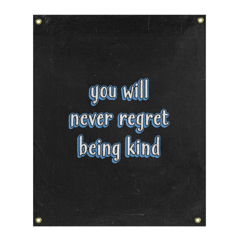 Tapisserie tableau noir en polyester quote quot, H 80 po x l 59 po, Bleu