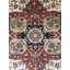 Tapis décoratif en laine de conception unique ivoire 8 pi 11 po x 11 pi 10 po noué à la main new age heriz