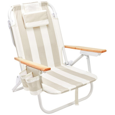Deluxe Beach Chair: Oyster Stripe