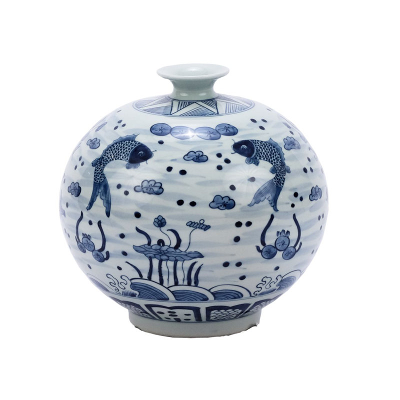Vase en porcelaine 11 po H