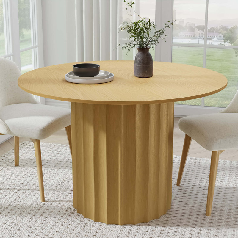 Table de salle à manger en bois massif, Chêne, H 30 po x L 46 po x l 46 po