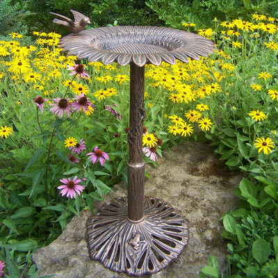 Easter Compton Aluminum Pedestal Birdbath