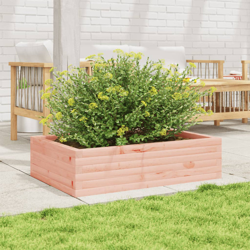3 Wood Planter, Natural Douglas fir wood, 23cm H x 90cm W x 60cm D
