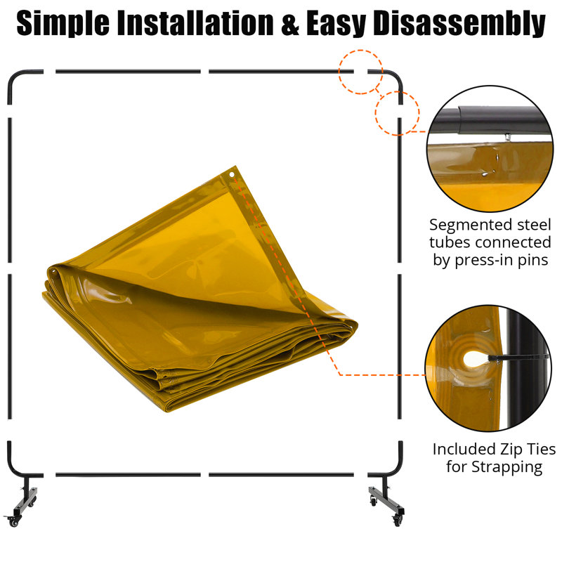 Single Panel Room Divider, 30.48cm H x 43.18cm W, yellow